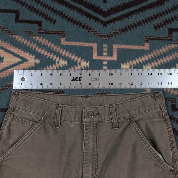 Vintage Carhartt Double Knee Pants Dungaree Fit 30x29 B195 LBR Distressed Paint - Picture 4 of 16